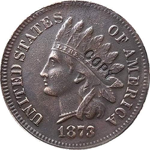 1873 Indijska glava centi kopija Copysovevenir Novelty Coin Coin poklon