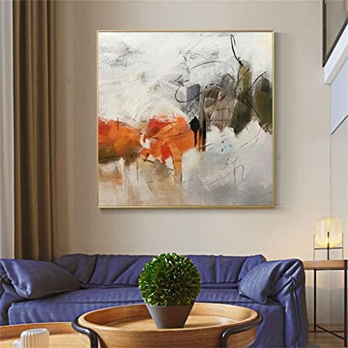 Yxbdn Sažetak siva narandžasta ručno rađena moderna uljana slika platna slika zidna Umjetnost dekor kućne