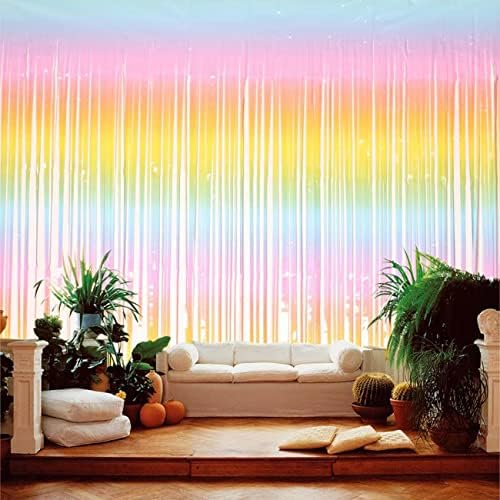 BRZIKWT 2 kom maka Rainbow folija zavjese šljokice pozadina prekrasne Streamers pozadine sjajne Photoshoot