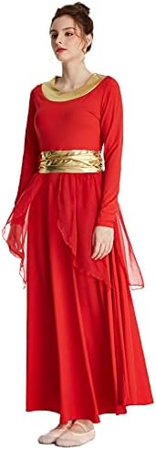 Rexreii žene pohvale plesni rube metalik struk dugih rukava liturgija bogoslužja haljina šifonska suknja