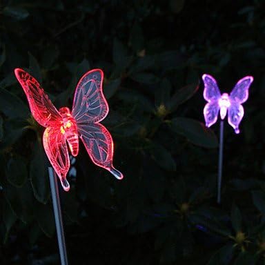 Svjetlo Baštenskog Kočića Za Promjenu Solarne Boje U Stilu Leptira