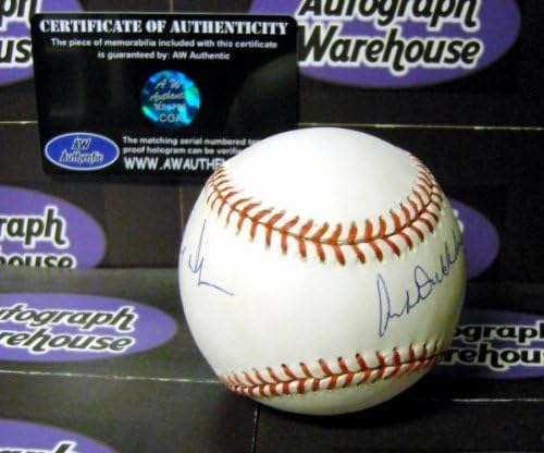 Fred Wilpon i Nelson Doubleday autogramirana baseball ball 1