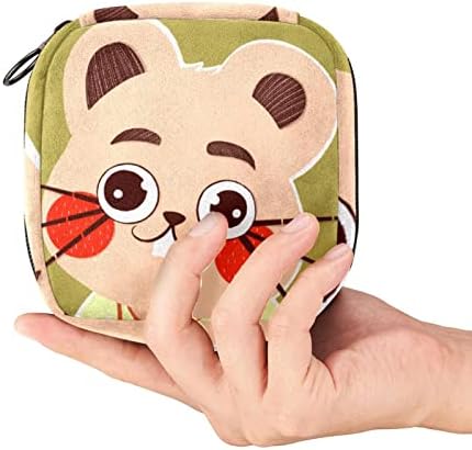ORYUEKAN torba za odlaganje higijenskih uložaka, prenosiva menstrualna torba za žene i djevojčice torbica za menstrualne čašice, Kineski zodijački miš za životinje