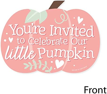 Velika tačka sreće djevojke Mala bundeve - oblikovane pozivnice za popunjavanje - Jesen rođendanske stranke
