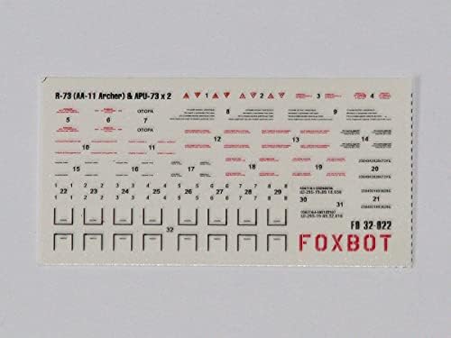 Foxbot 32-022 1/32 šablona za decal raketa R-73 & APU-73