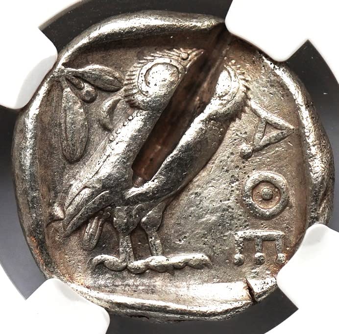 GR 440-404 BC drevna Grčka Antique Grčka srebrna kovanica Tetradrachm Fine NGC
