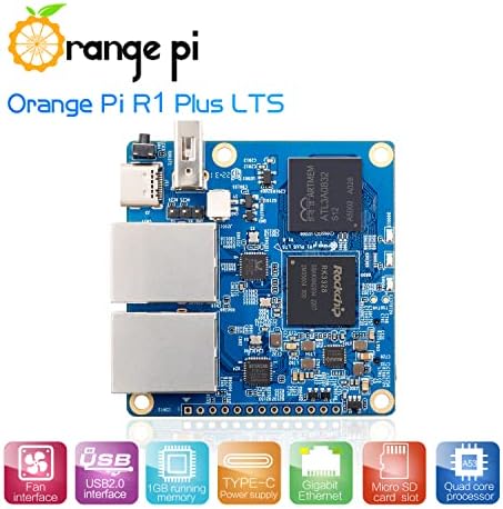 Orange PI R1 Plus LTS 1GB LPDDR3 Rockchip RK3328 4-Core Arm Cortex-A53 64-bitsingle putni računar, dual