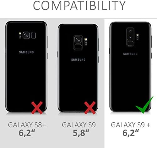KWMobile Crossbody Case Kompatibilan je sa Samsung Galaxy S9 Plus Case - Clear TPU telefonski poklopac W / remen kabela za remen - crna / prozirna