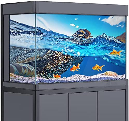 Pozadina akvarijuma za ribu 3D Turtle Sea podvodni greben plava HD štampa tapeta reptile Habitat Aquarium