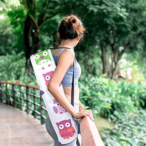 Unisex torba za prostirku za jogu, nosač prostirke za jogu sa podesivim naramenicama šareni uzorak sove