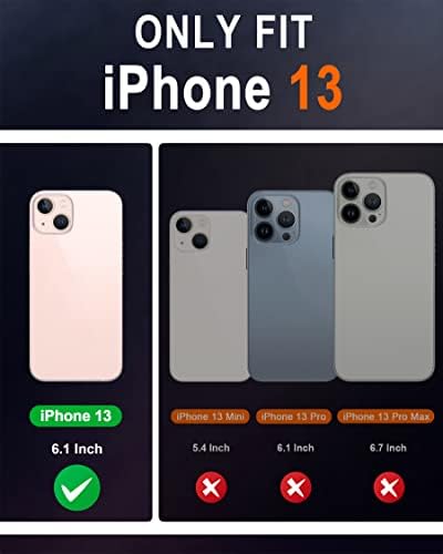 SHIELDON futrola za iPhone 13 futrola za novčanik, futrola od prave kože sa postoljem RFID blokirajući držač