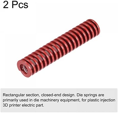 UXCell 3D štampač Die Spring, 2pcs 12mm od 55 mm Dug spiralni žigosanje srednjeg opterećenja molupa za kompresiju