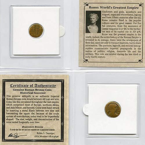 Rim: Najveće svjetsko carstvo - autentičan rimski brončani novčić u mini mapi sa certifikatom autentičnosti
