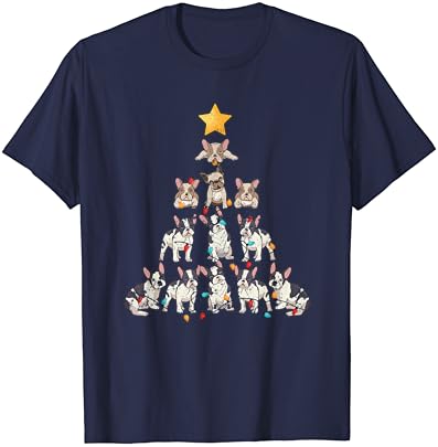 Francuski Buldog Božićno Drvo Francuski Pas Božić PJs Pidžama Majica