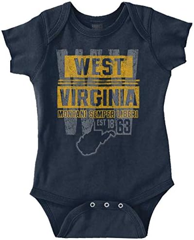 Brisco Brands West Virginia Studentski tim uniformi Baby Romper Boys ili djevojke