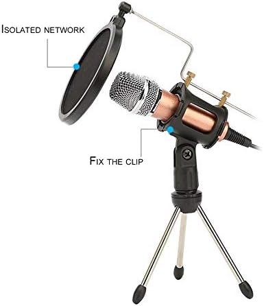 Lhllhl stalak za stativ za mikrofon sklopivi nosač za stoni mikrofon sa kopčom za držač mikrofona i amortizerom