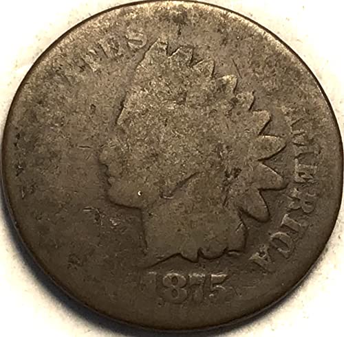 1875 P Indijski glava Cent Penny Prodavac o dobrom