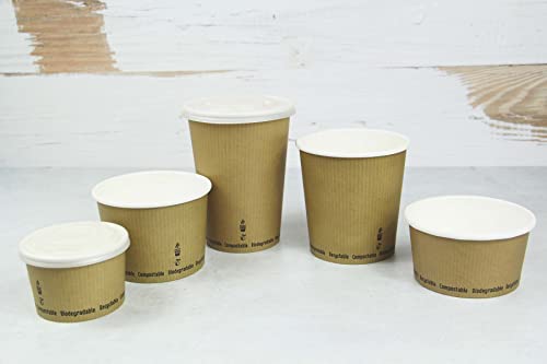 PacknWood 210PLAS32 - Kompostabilna papirna čaša za supu - Kraft smeđe posude za supu koje se mogu reciklirati