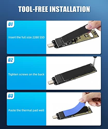 ZEXMTE NVMe za Tip C Adapter, M. 2 USB C kartica, M. 2 NVMe baziran M ključ PCIe na tvrdi disk Konverter
