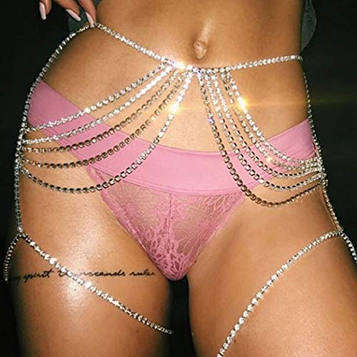Ibliss Boho Crystal Lanac lanac srebrni Bikini Chain Ljeto plažni struk Lanac nakita za žene i djevojke