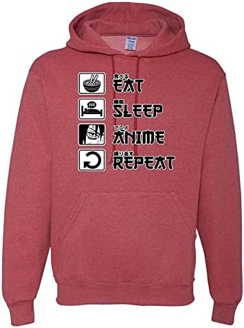 wild custom apparel East Sleep Anime Repeat Mens Hoodies