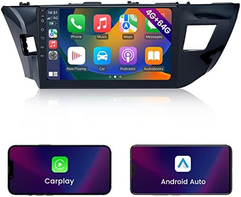 Roadina 10.2 Car Stereo za Toyota Corolla 2014 Carplay Android Auto Bluetooth Auto radio WiFi + 4G