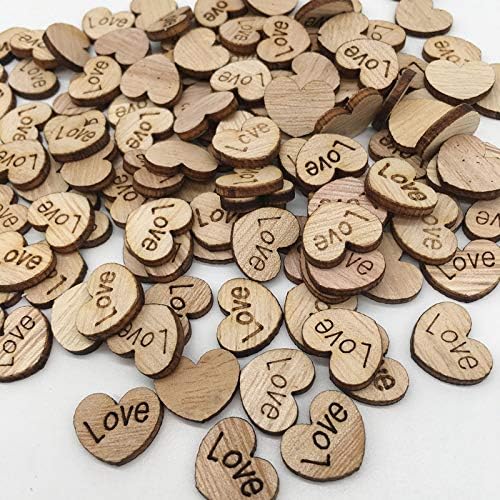 DGQ 200kom Rustikalna drvena Ljubav Srce drvene kriške zanata vjenčani stol Scatter dekoracija zanati Dječiji