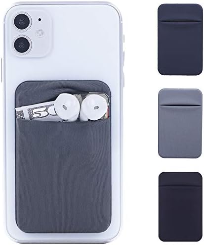 3pack držač kartice za mobilni telefon džepna naljepnica rastezljiva Lycra za poleđinu telefona sa preklopom ljepljiva traka za rukave za kreditnu/ličnu kartu na novčaniku za iPhone, Android sve pametne telefone