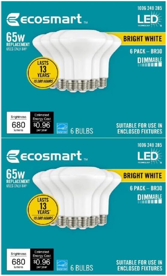 LED tehnologija EcoSmart 65-Watt ekvivalent BR30 LED sijalica sa mogućnošću zatamnjivanja svijetlo Bijela,