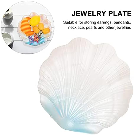 Doitool ladica za nakit trpezarija stol dekor 1 kom Creative Storage Plate Scallop Shells Pearls Jewelries