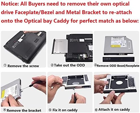 2nd SATA HDD SSD okvir Caddy okvir za Sony VPC-F13S1E VPCEC3L1E PCG-3C2L PCG-71511M