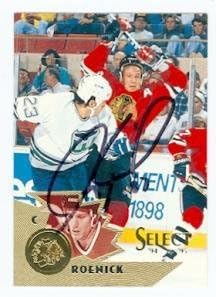 Jeremy Roenick autografirana hokejaška kartica 1994 Pinnacle 29 - autogramene hokejske kartice