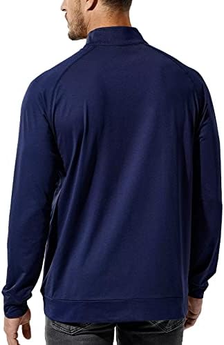 Haimont Muška 1/4 zip Golf košulja Dugi rukav Atletski pulover sa laganom podstavom od brušenog flisa