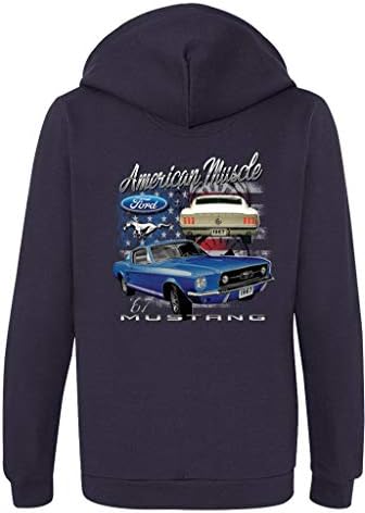 Kupite hladne majice Ford 1967 Mustang Dame puni zip hoodie