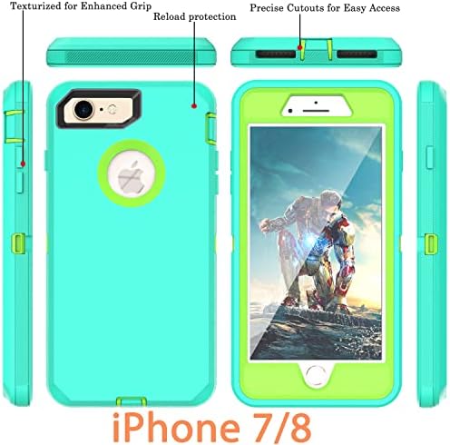 YMHXCY za iPhone se Case 2022/2020, iPhone 8/7 sa ugrađenim zaštitnim zaštitom zaslona Troslojnik izdržljiv