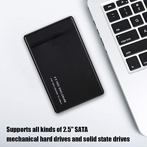 ASHATA 2.5 hard disk kućište, Aluminij USB 2.0 SATA Eksterni HDD slučaj za 2.5 inčni SATA HDD SSD, kapacitet