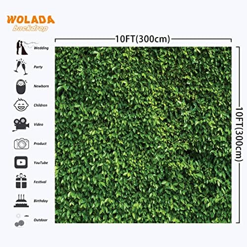 WLADA 10X10FT zelena pozadina zelenilo zidna pozadina zeleno lišće pozadina zelena trava pozadina zelena