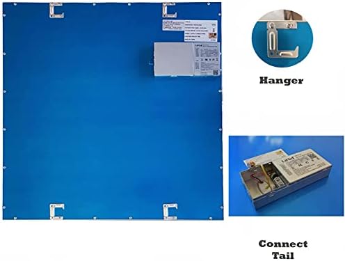 LED FANTASY 2x2 FT Edge Lit LED Panel Dimmable 0-10V, 40W, 5000k Daylight White, DLC & ul 2 paket