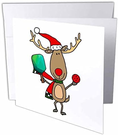 3drose smiješno rudolph jelena svira slikarskog sportskog božića. - Čestitke