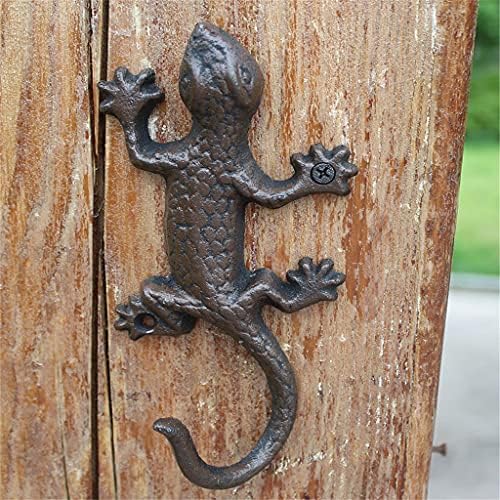 Walnuta Vintage Rustikalno željezo Accents Gecko zidni dizajn Dizajn kuće Naslovnica Garden Decor Live Gvoz