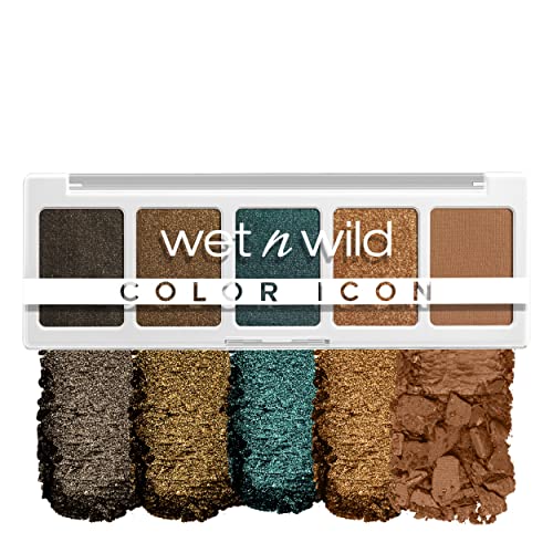 wet n wild Color Icon Eyeshadow Makeup 5 Pan Palette, My Lucky Charm, mat, Shimmer, Metallic, Long Wearing,