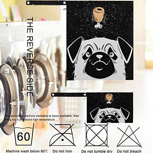 Visesunny Funny Bulldog Print 2pcs Mover kesica sa džepovima sa zatvaračima za više od patentnih zatvarača