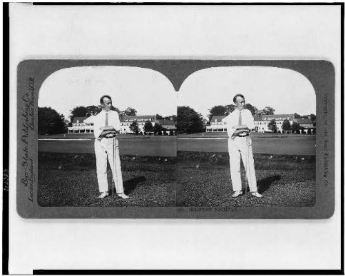 HistoricalFindings fotografija: fotografija Stereograph,Gilbert Nichols,c1913,Golf,Golfer,Sport, Golf Club