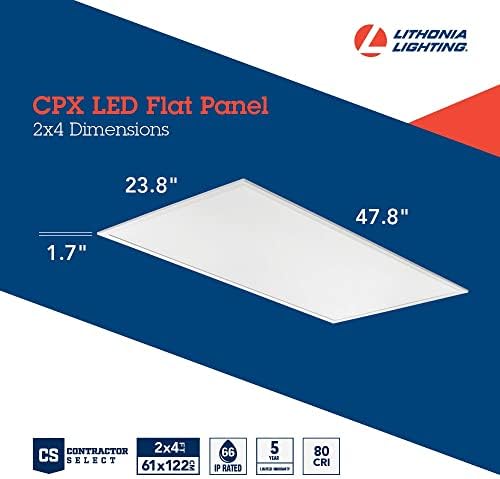 Litonija rasvjeta CPX 2x4 4000LM 50K M2 G2 2 ft. x 4 ft. CPX LED Panel 4000 lumena 5000K CCT