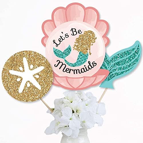 Big Dot of Happiness Let's Be Mermaids-baby Shower or Birthday Party Decoration Supplies Kit - Swirls, Essentials,