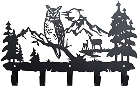 Vvivicomf metalne sove HOOLS zidne umjetničke dekor-sow vješalice i nosač kašike i ruksak vješalica-životinjski