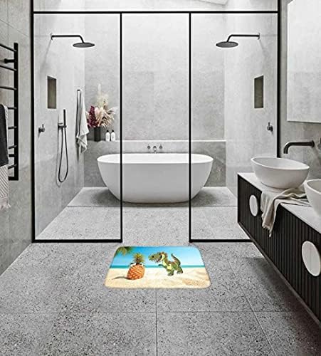 Prostirka za kupatilo prostirka za kupatilo plaža Dinosaurus jedenje ananasa Super mekani Neklizajući stroj