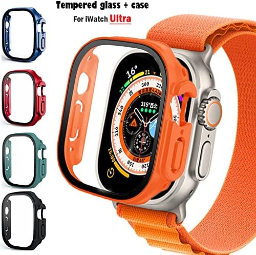 Sawidee Glass + futrola za Apple Watch Ultra 49 mm SmartWatch PC BUMPER + ZAŠTITNI PROTEKTOR OBJEKTIVANO