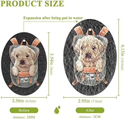 Alaza Slatki psi psi u ruksaku 3D prirodne sunđere Kuhinjski celulozni spužvi za posuđe Perilica kupaonica