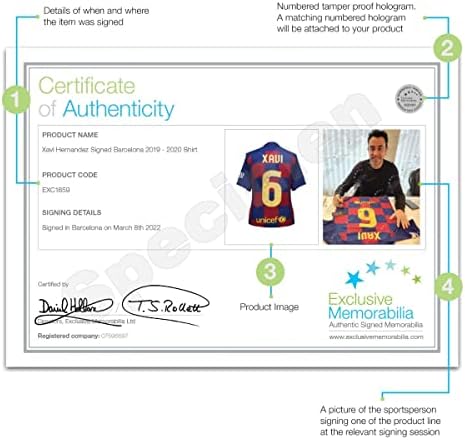 Ekskluzivna memorabilija Xavi Hernandez potpisao je Barcelona 2019-20 nogometni dres. Deluxe okvir